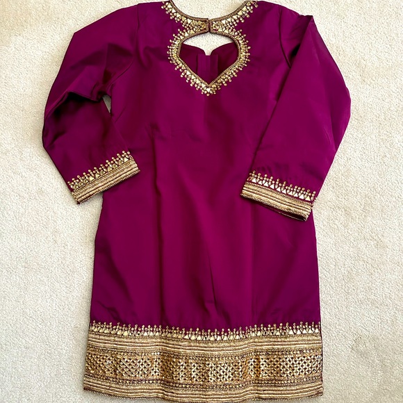 New Purple Palazzo Suit with Pants - Picture 2 of 9